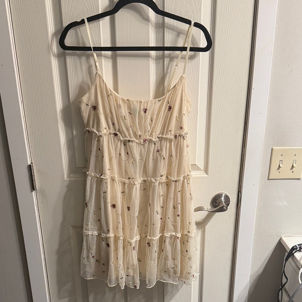 Romantic Floral Embroidered Dress